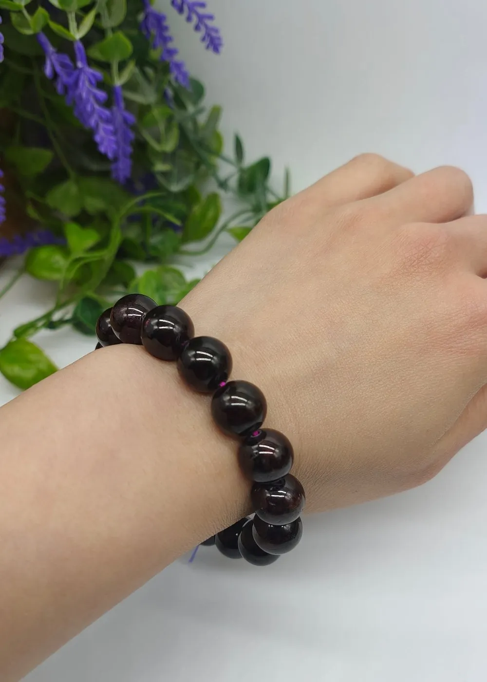Garnet Bead Bracelet