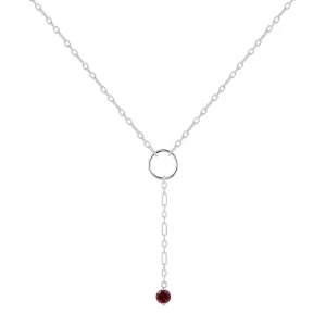 Garnet Drop Necklace
