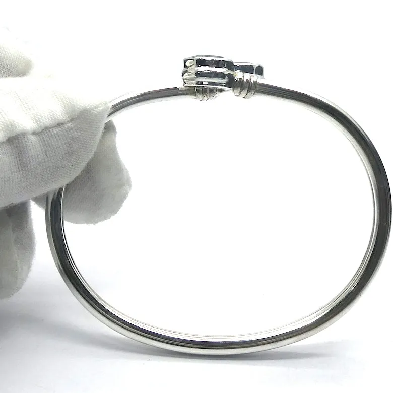 Garnet Gemstone Cuff Bracelet Bangle, 925 Sterling Silver