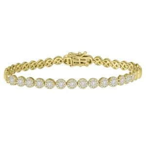 Garnet Gleam Diamond Tennis Bracelet