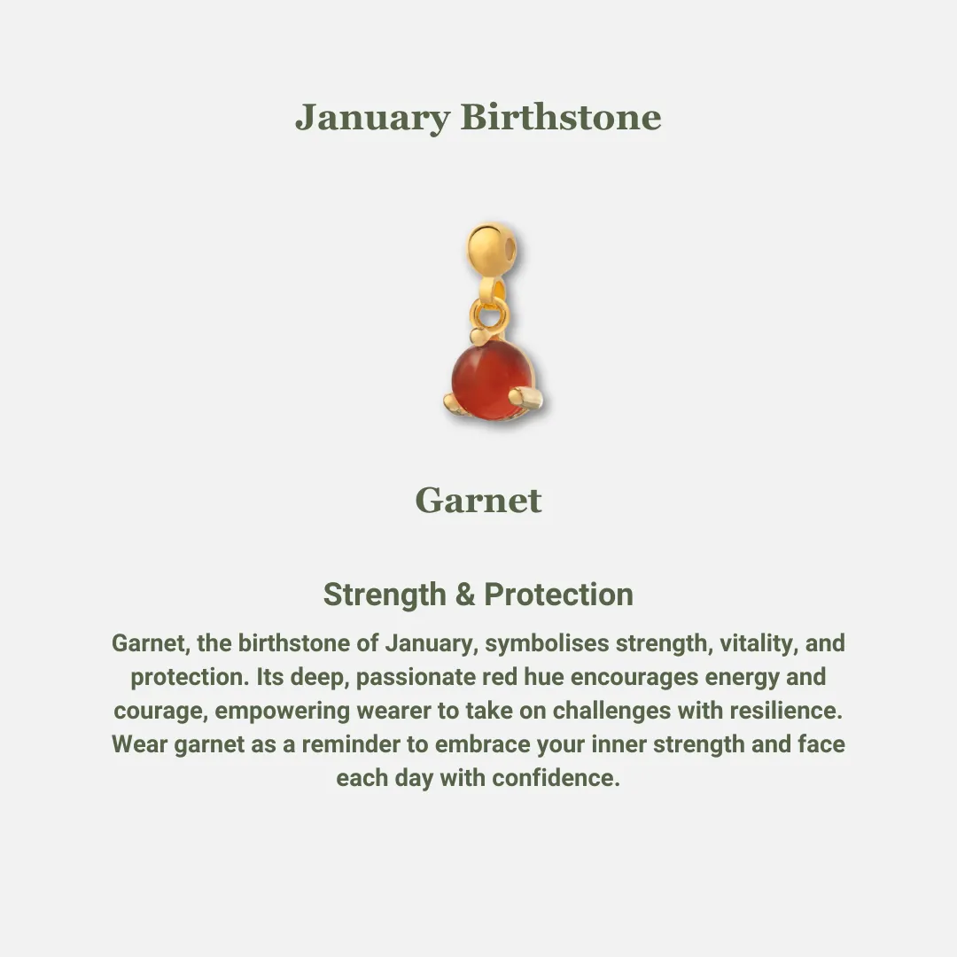 Garnet January Birthstone Bracelet