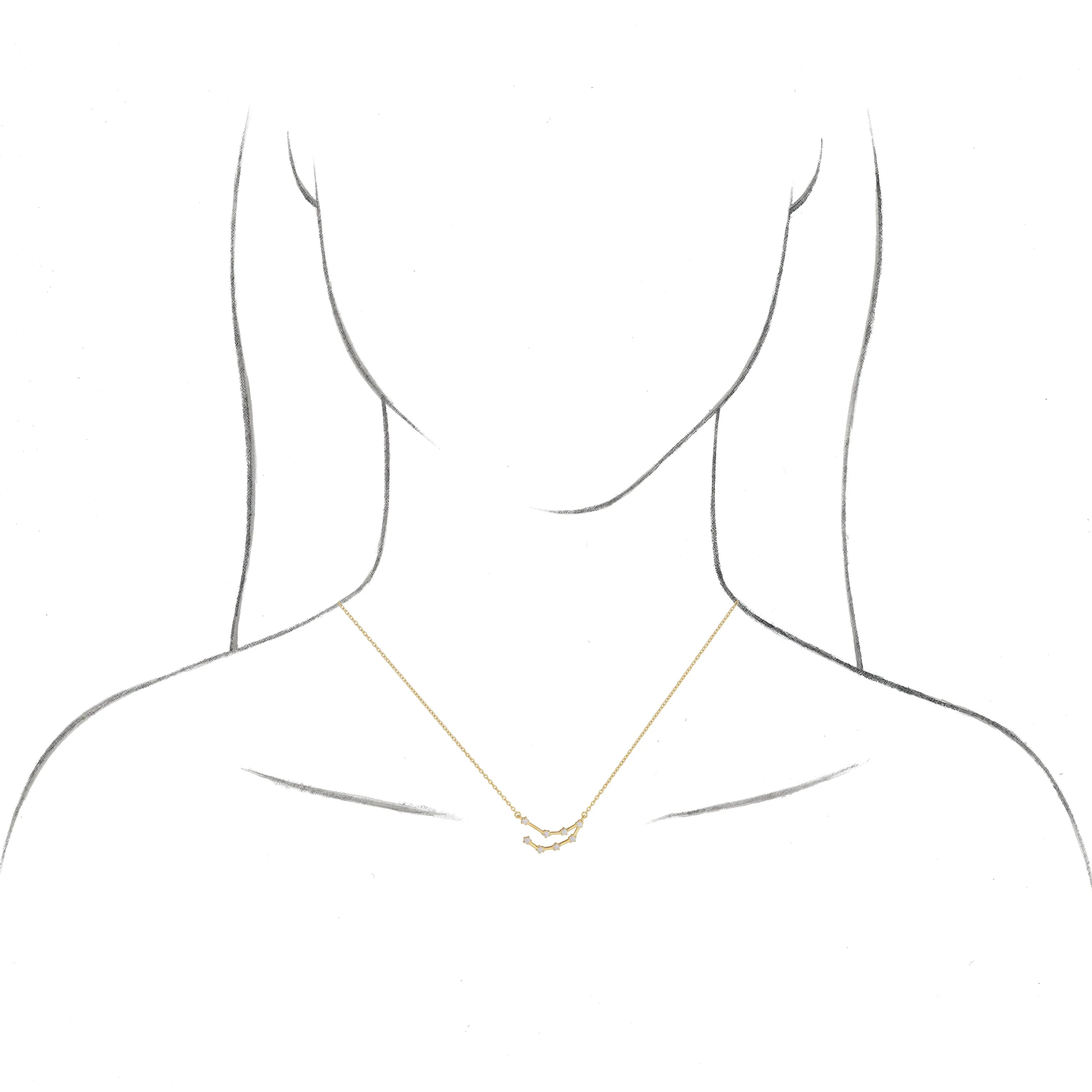 Gemini Diamond Constellation Necklace