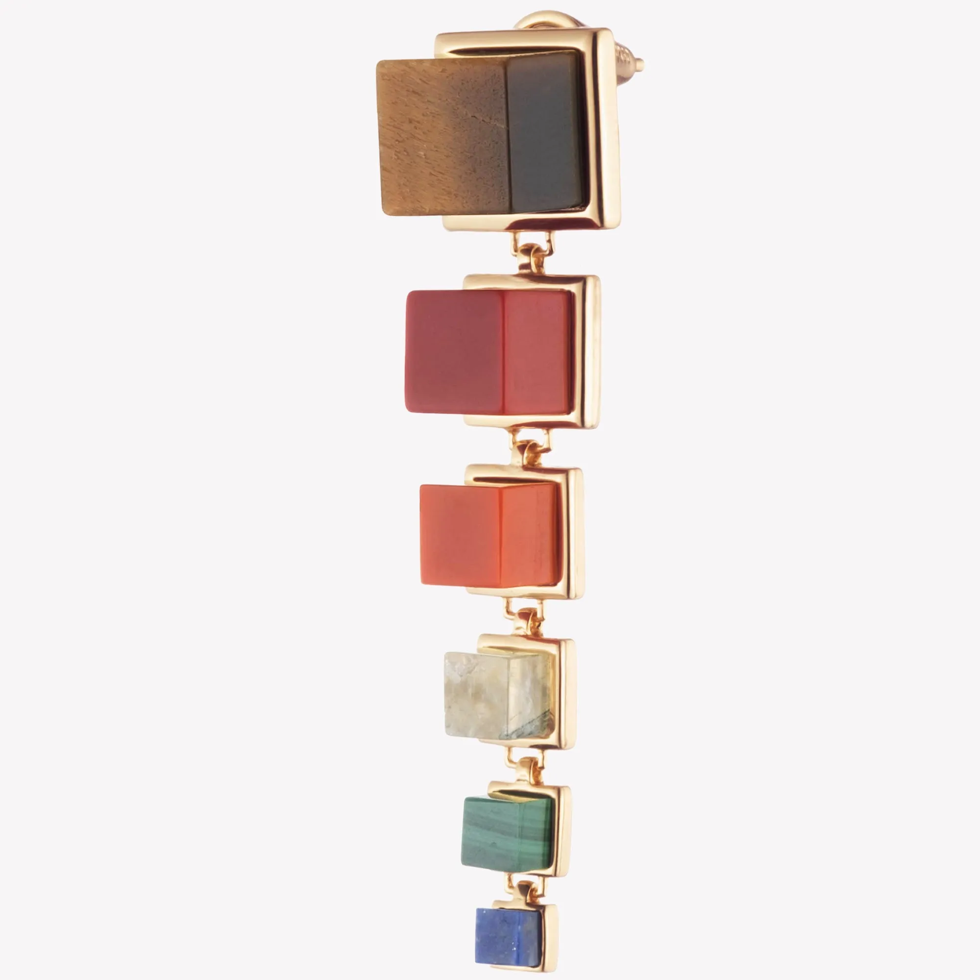 GRADUATED CUBE EARRINGS - PRISM