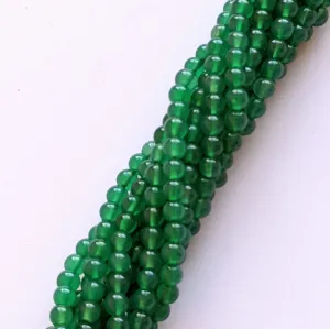 Green Onyx 4mm Round Beads 15" Strand