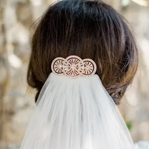 Kiki, Vintage Style Rose Gold Hair Comb