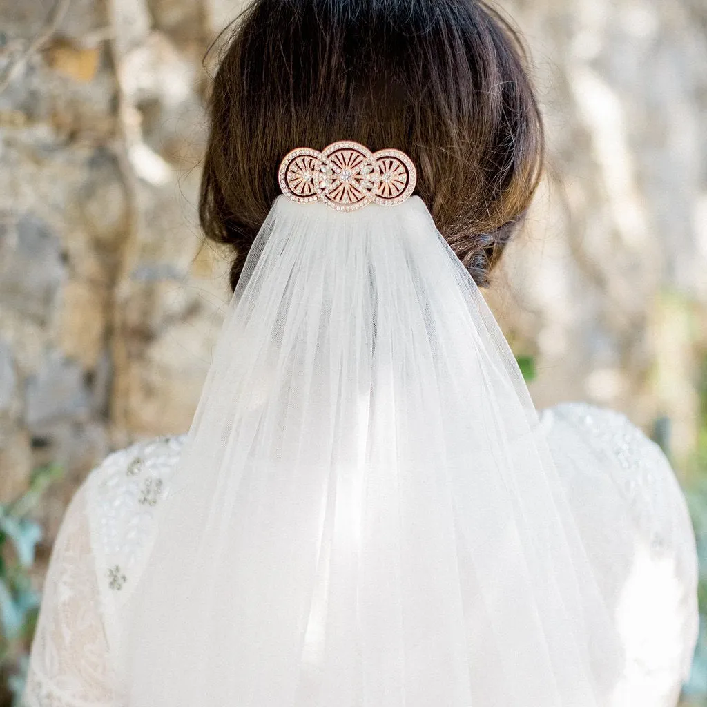 Kiki, Vintage Style Rose Gold Hair Comb