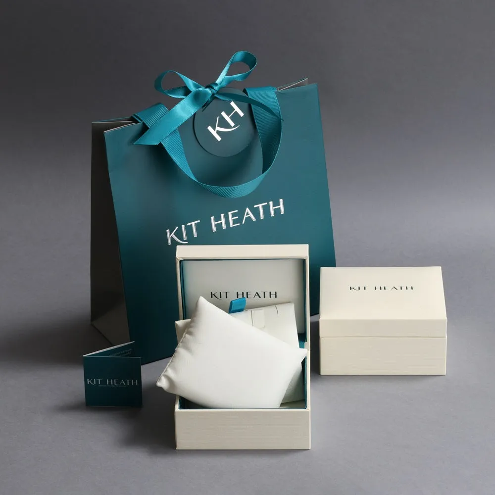 Kit Heath Coast Pebble Azure Gemstone Duo Droplet Necklace