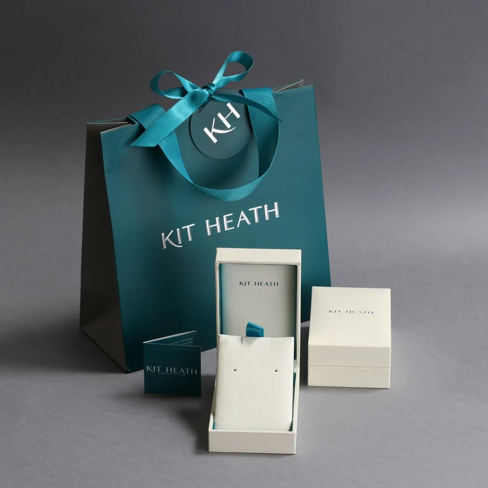 Kit Heath Coast Pebble Azure Gemstone Trio Droplet Stud Drop Earrings