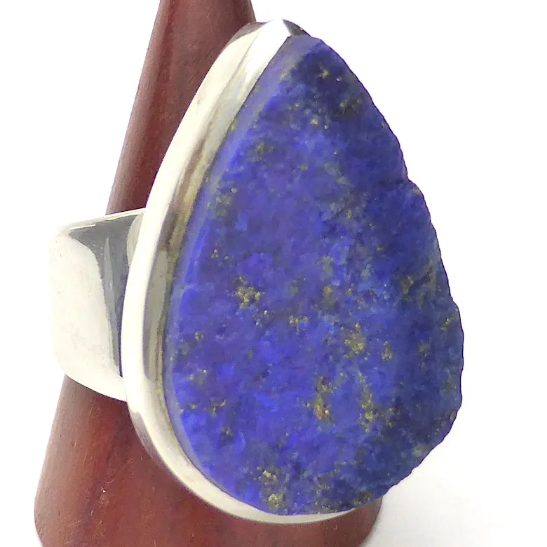 Lapis Lazuli Druse Teardrop Ring, 925 Silver g3