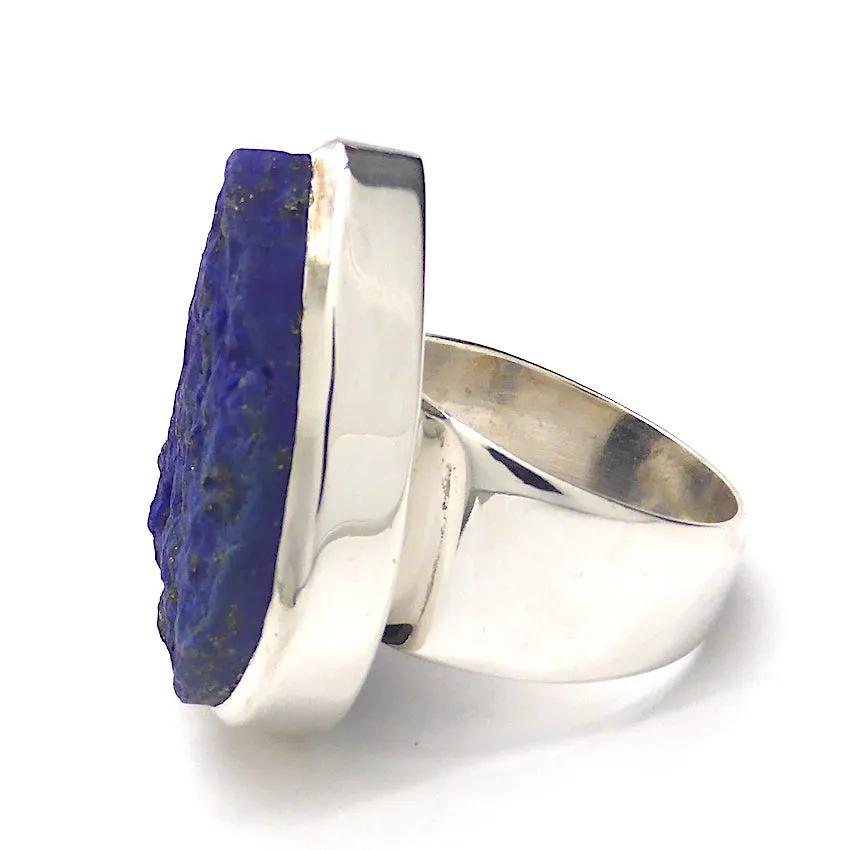 Lapis Lazuli Druse Teardrop Ring, 925 Silver g3