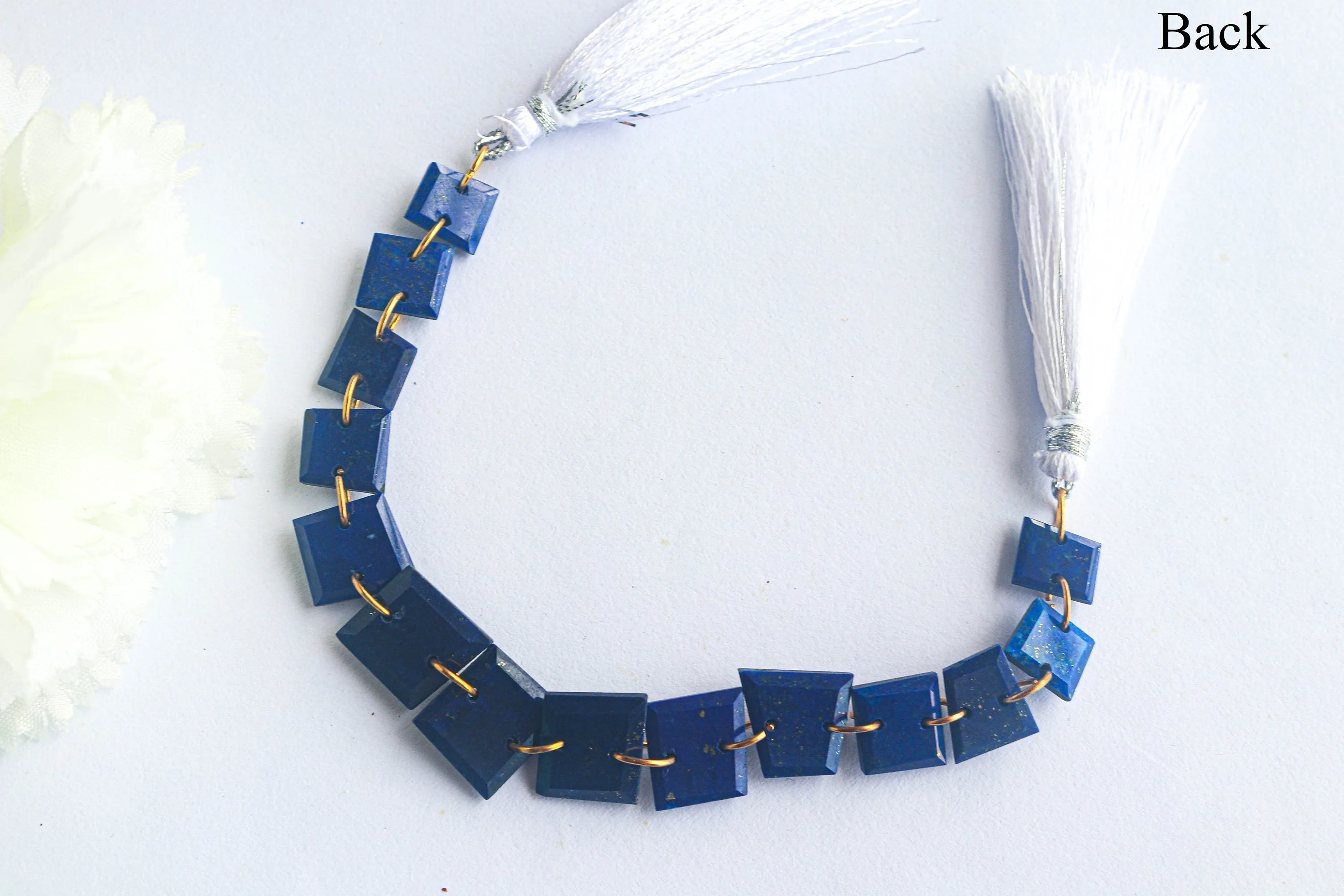 Lapis Lazuli Uneven Shape Faceted Double Drill Bead | 9x10mm to 12x13mm | 14 Pieces | 6 Inch | Natural Gemstone Beads | Beadsforyourjewelry