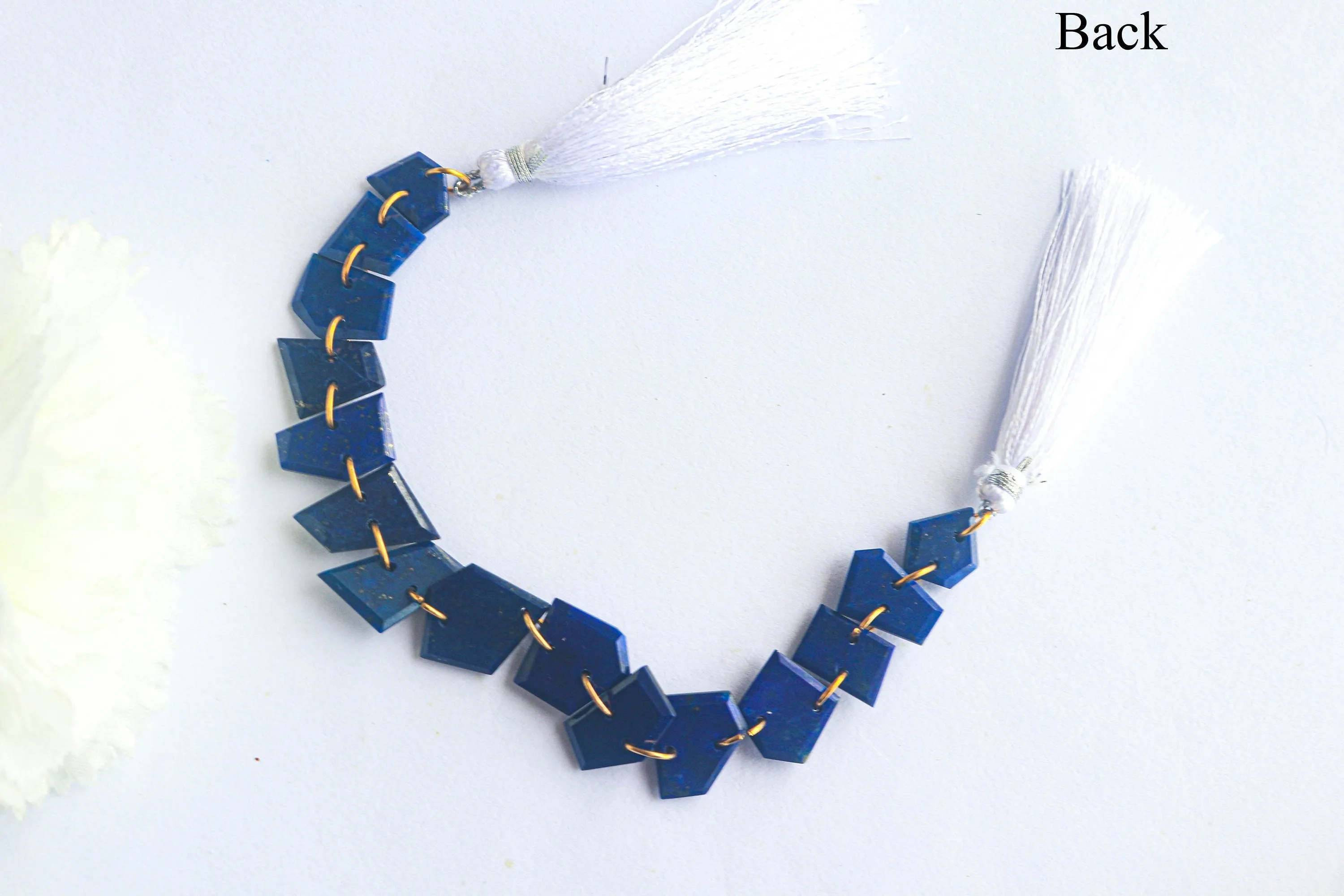 Lapis Lazuli Uneven Shape Faceted Double Drill Bead | 9x13mm to 13x14mm | 15 Pieces | 6 Inch | Natural Gemstone Beads | Beadsforyourjewelry