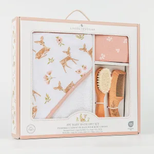 Living Textiles 4pc Baby Bath Gift Set - Sophia Garden