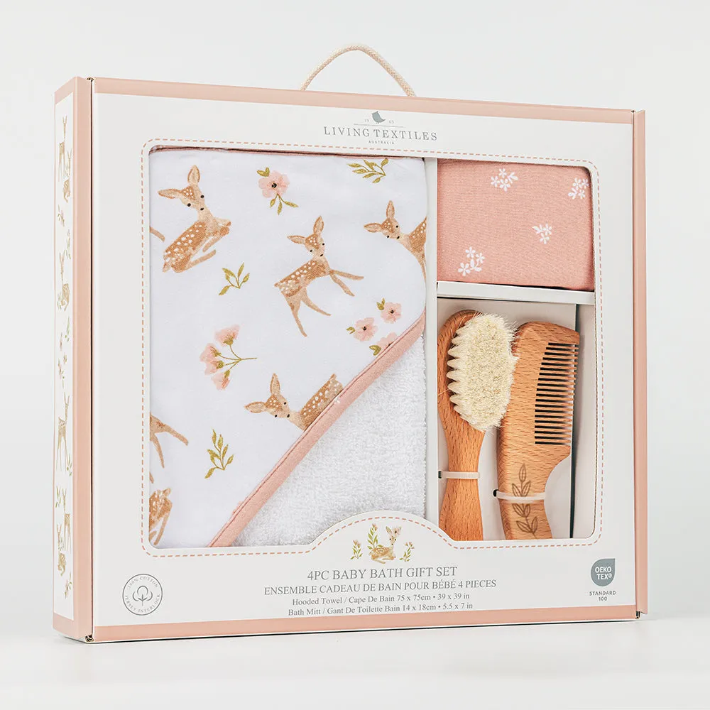 Living Textiles 4pc Baby Bath Gift Set - Sophia Garden