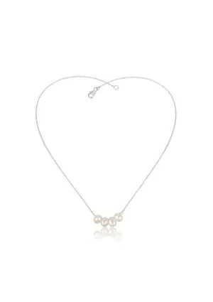 Lola Knight - Poppy - Pearl Necklace - Silver