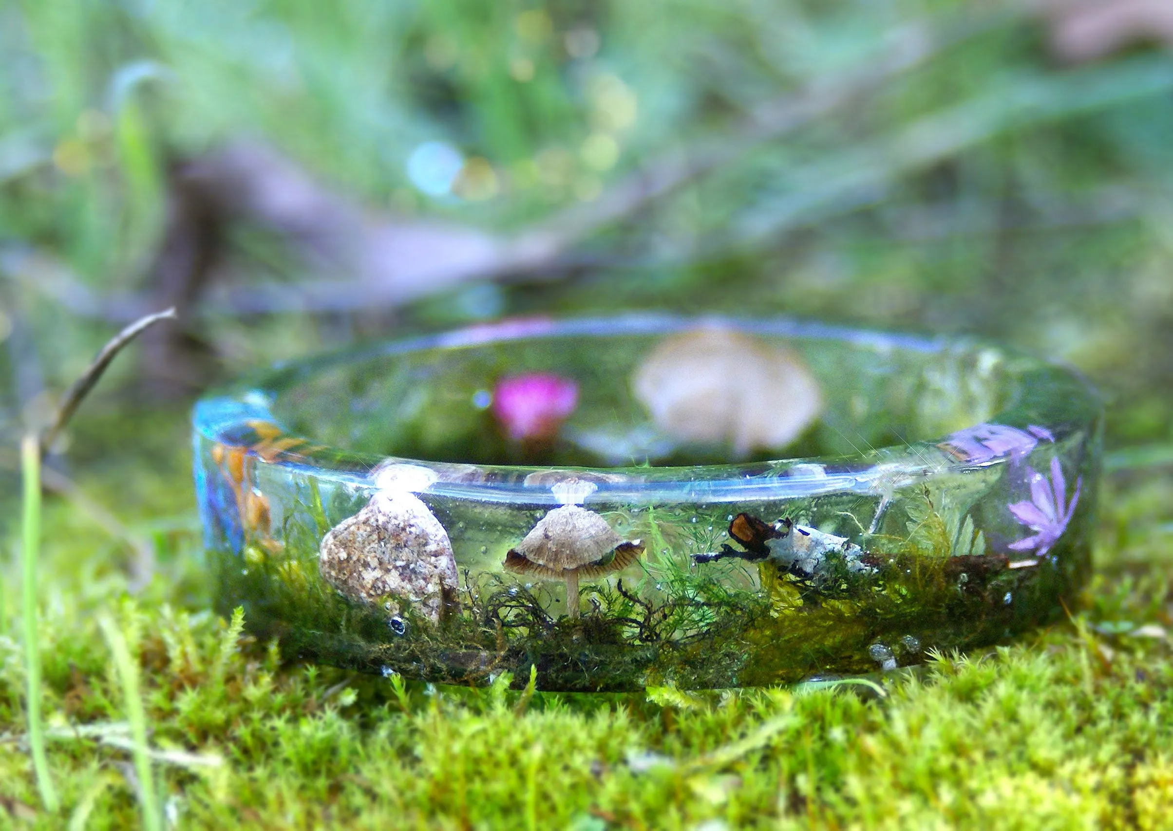 Magical Terrarium Resin Bracelet