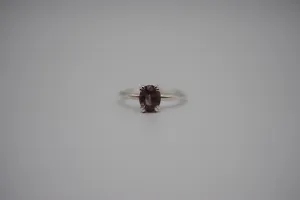 Malaia Garnet Ring: Oval, Silver, High Polished