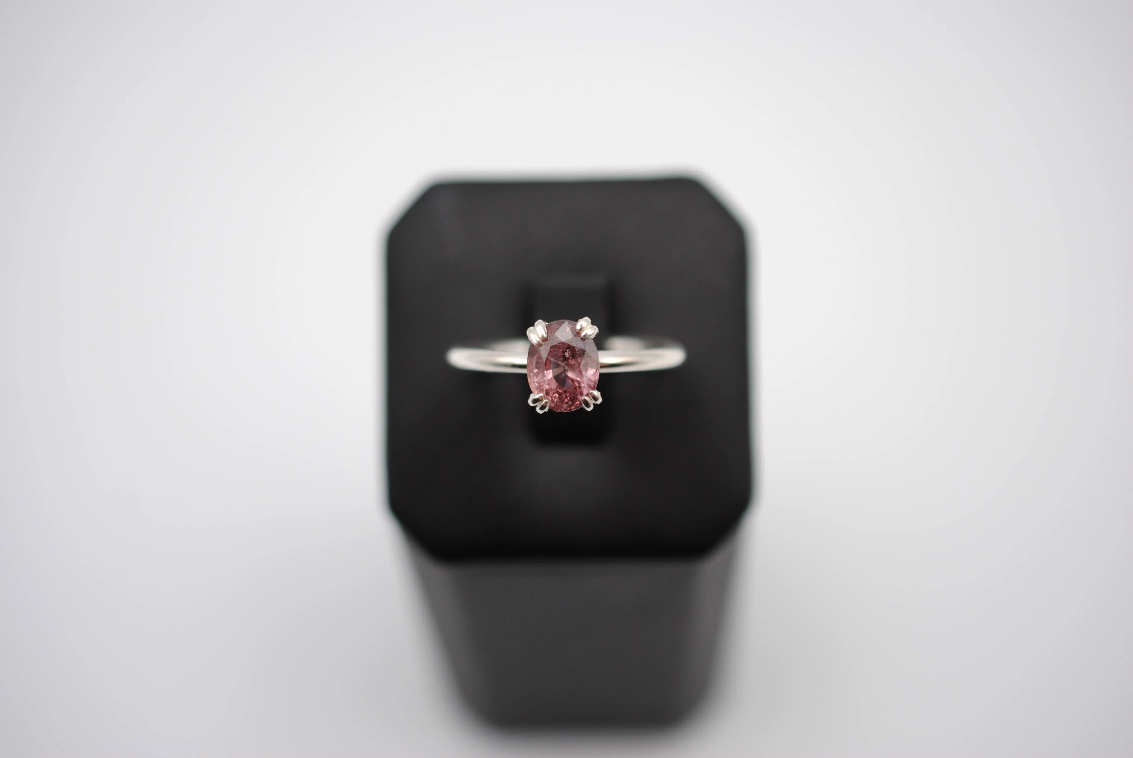 Malaia Garnet Ring: Oval, Silver, High Polished