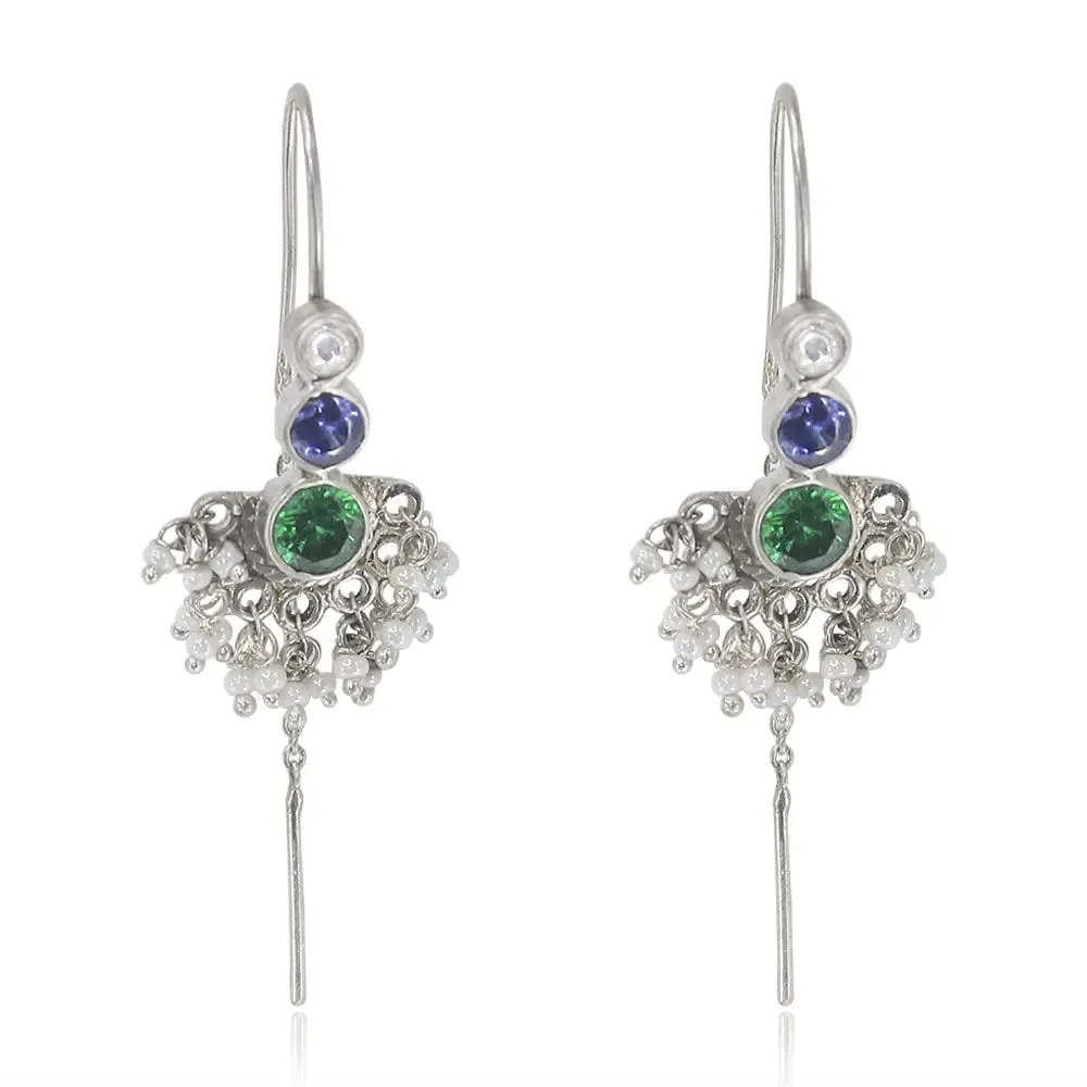Multicolor Silver 92.5 Sui Dhaga Earring
