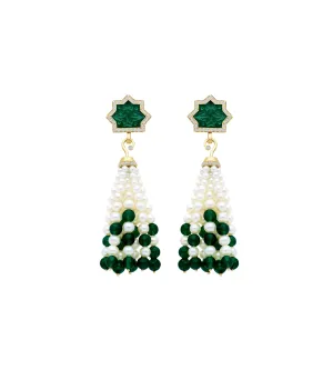 Noor Green Onyx Earrings