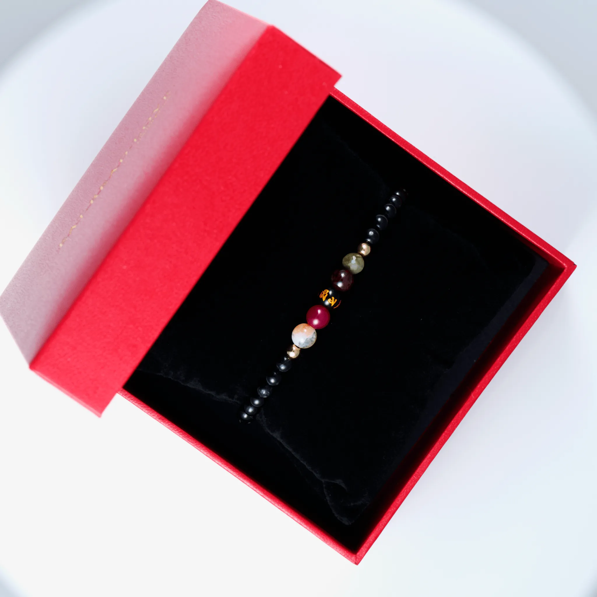 Obsidian Mega Protection Lucky 7 Gemstone Bracelet With REAL Gold