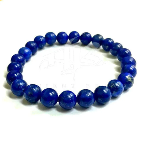 Odell 8mm Lazuli Lapis Beaded Bracelet