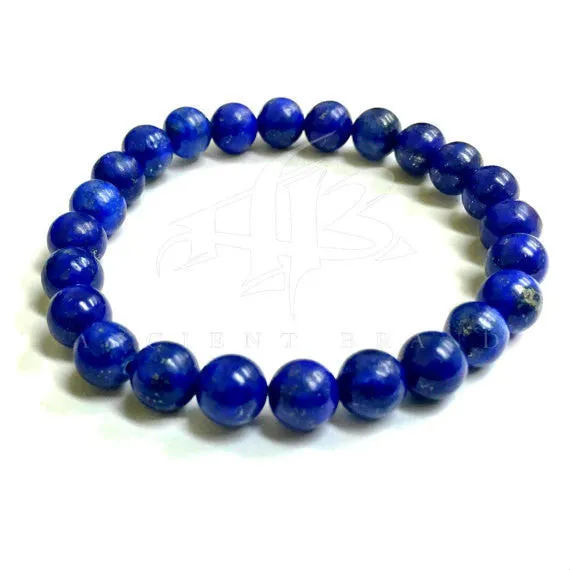 Odell 8mm Lazuli Lapis Beaded Bracelet