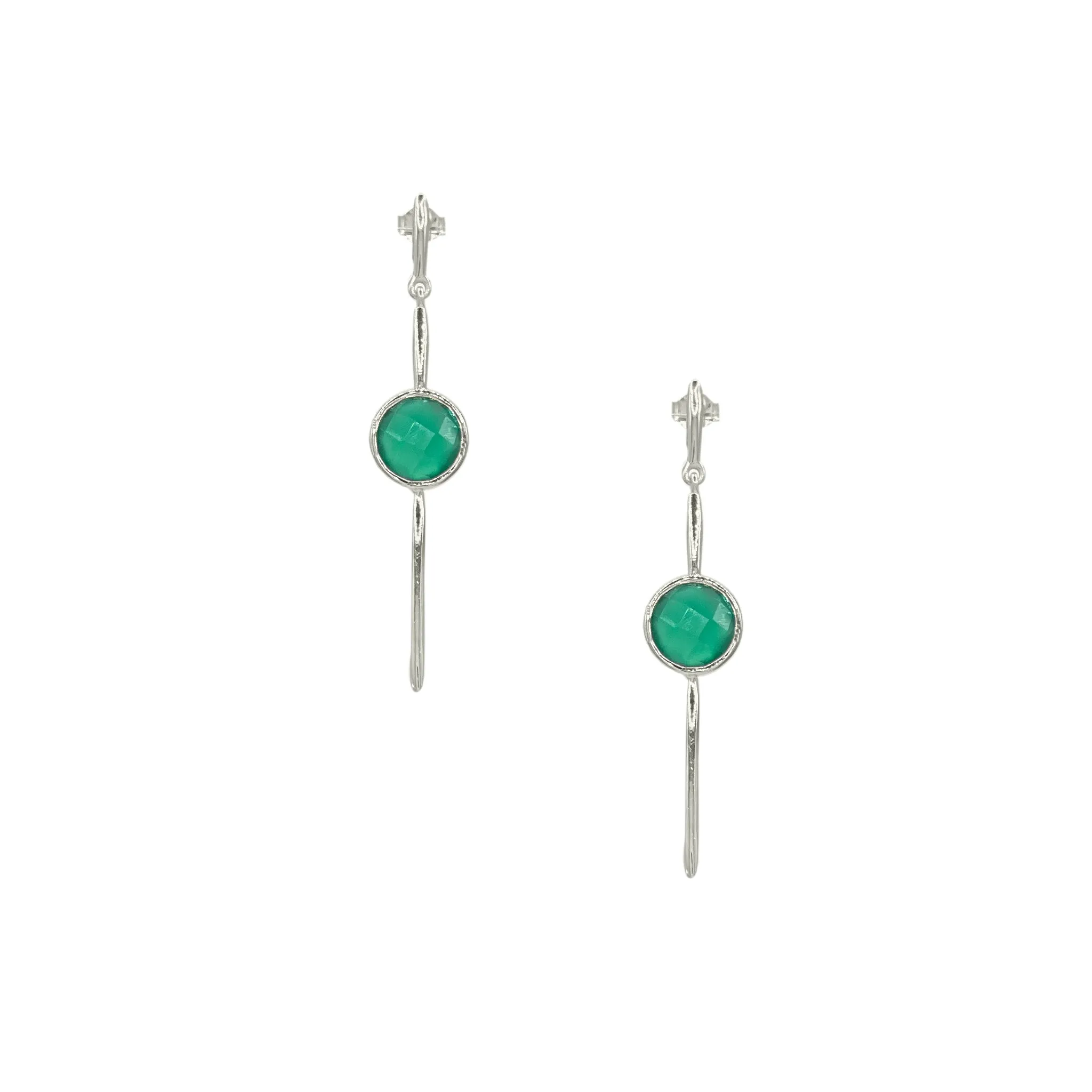Odille, Green Onyx Earrings