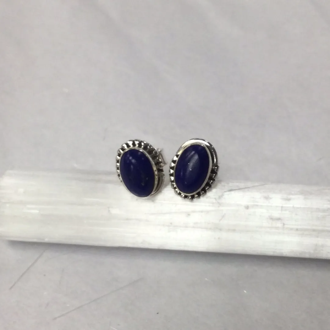 Oval Shaped Crystal Stud Earrings