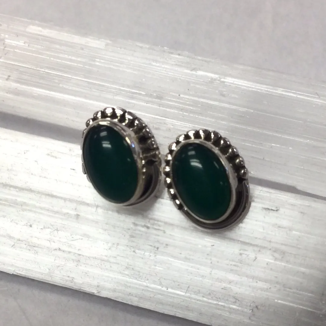 Oval Shaped Crystal Stud Earrings