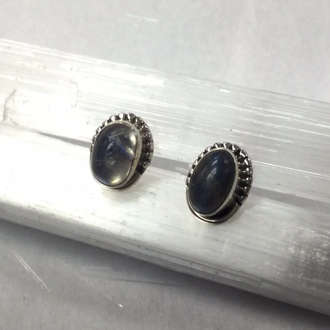 Oval Shaped Crystal Stud Earrings