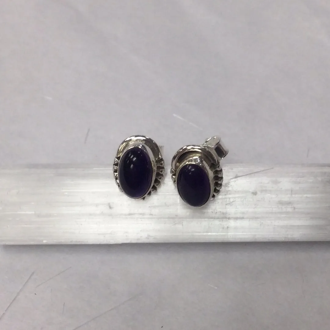 Oval Shaped Crystal Stud Earrings