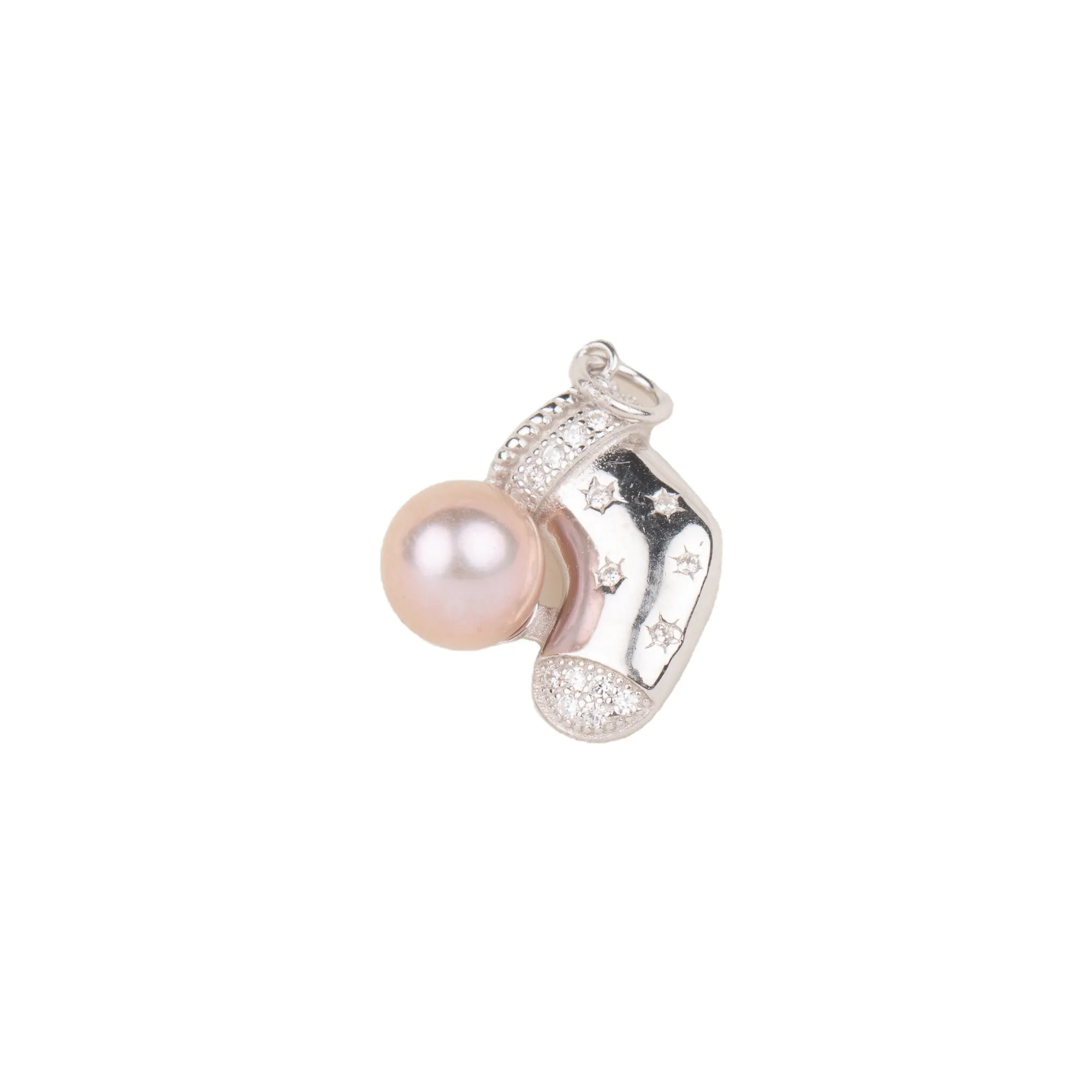 P010714 DIY 7-9mm Natural Freshwater pearl pendant accessory 925 sterling silver engagement jewelry necklace for women