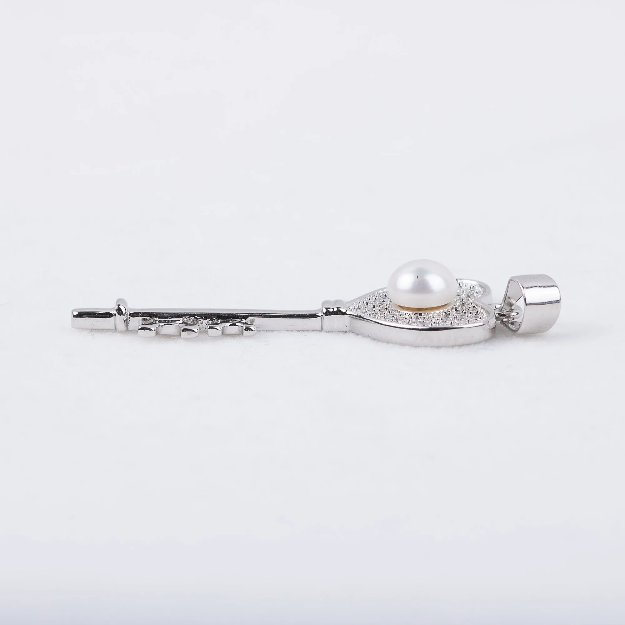 P030535 DIY 7-8mm Natural Freshwater pearl pendant accessory 925 sterling silver engagement jewelry necklace for women