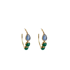 Pear Me Hoops in Chalcedony