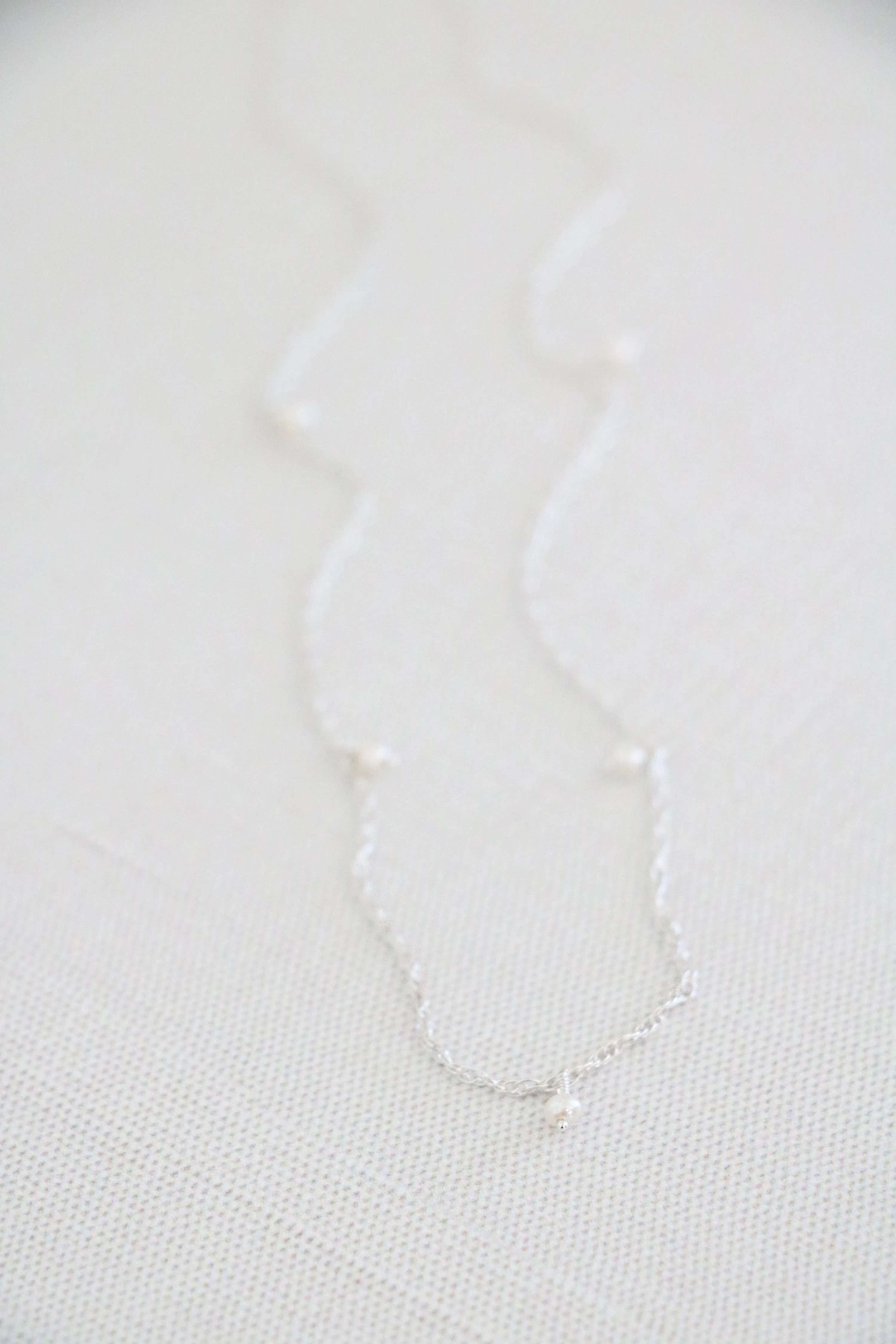 petite pearls necklace { silver   gold }