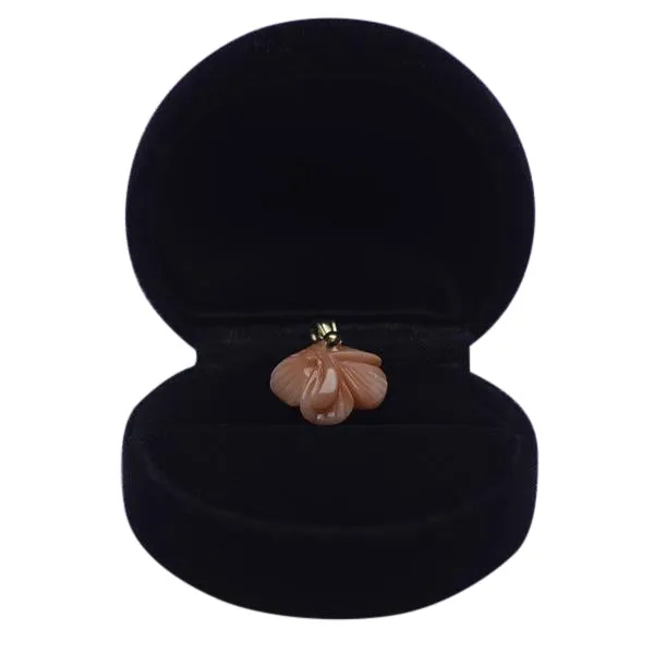 Pink Coral Plumeria Pendant