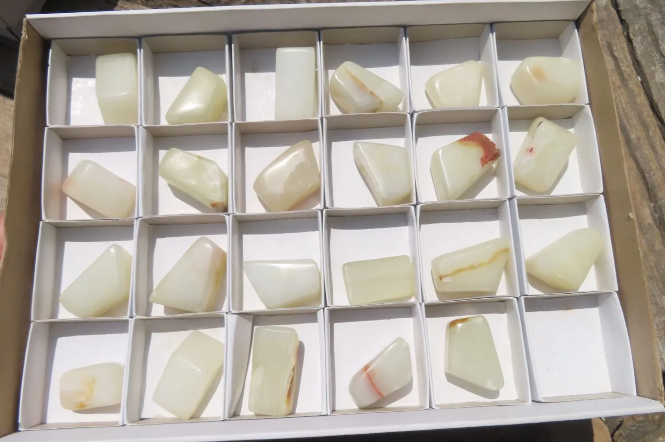 Polished Onyx Standing Free Forms x 23 From Mexico