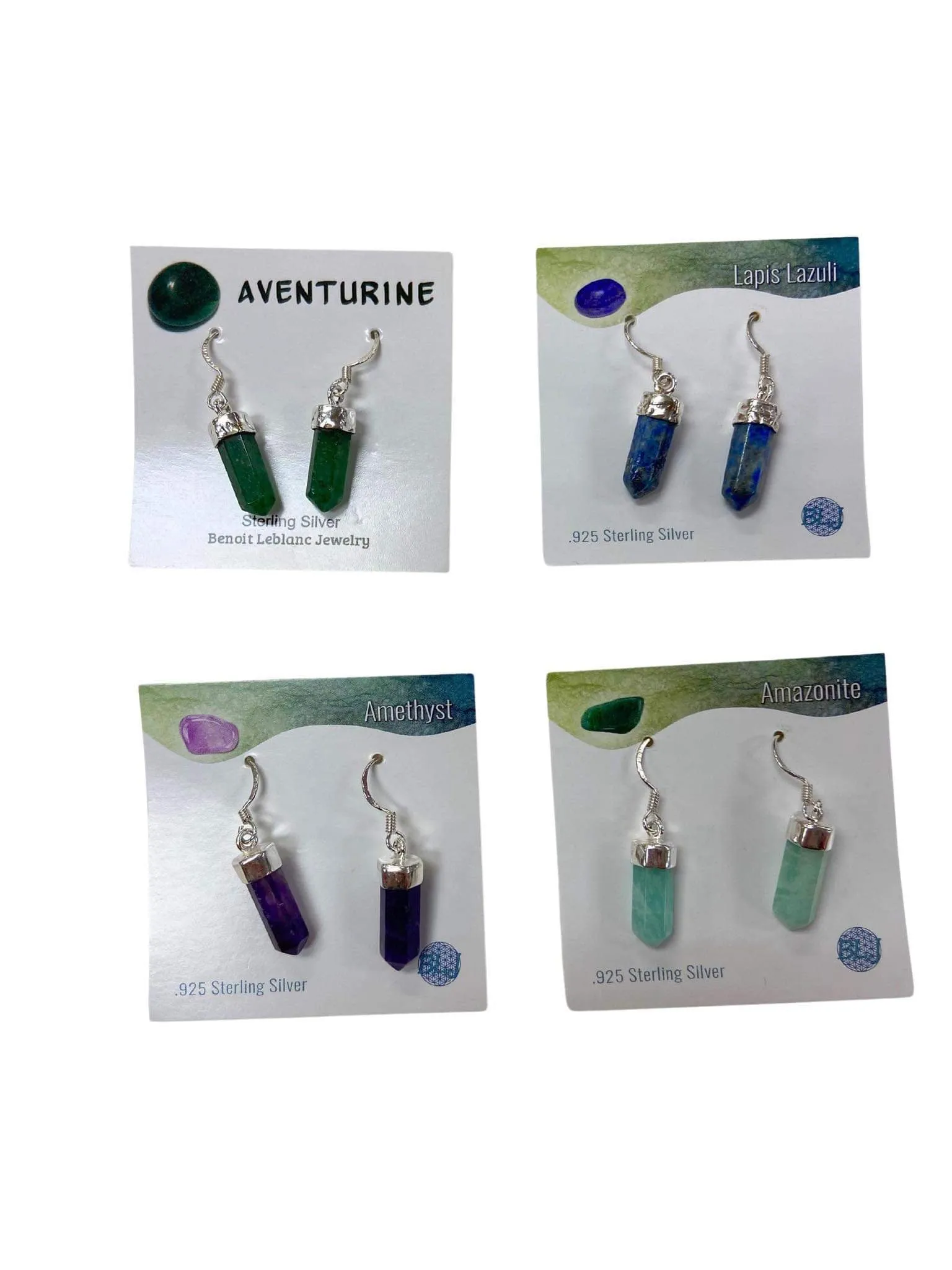 Polished Stone Drop Earrings