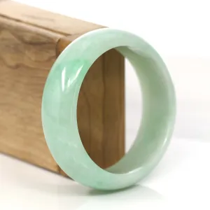 RealJade® Co. Classic Green Natural Jadeite Jade Wider Bangle Bracelet (57.8 mm) #785