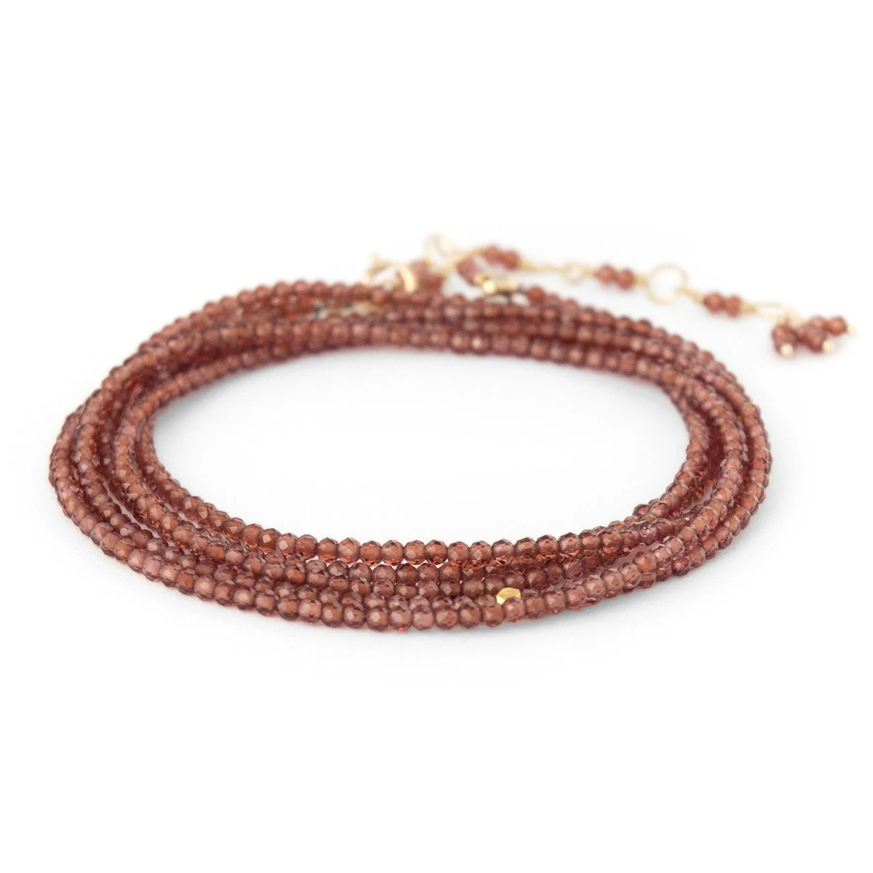 Red Garnet Wrap Bracelet