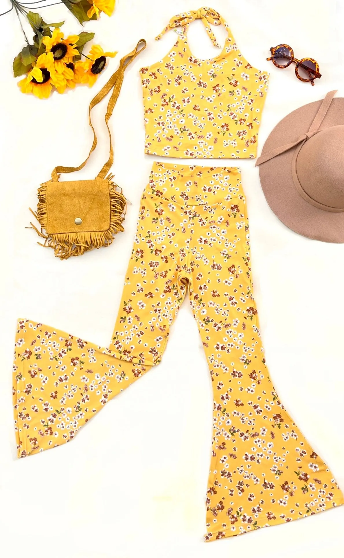 (Reserved for Sally) Halter/ Bell Bottom Sets