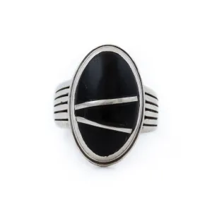 Sectioned Black Onyx Ring