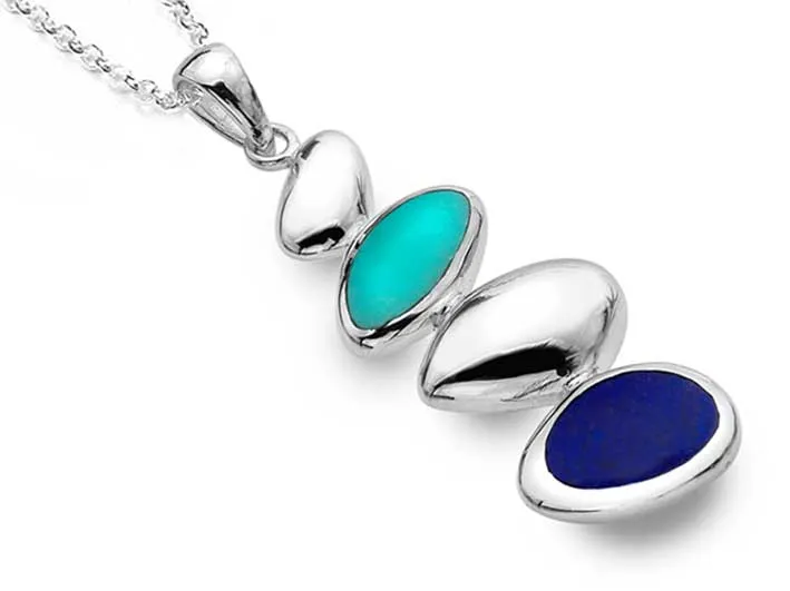 Silver Earrings - Gemstones Pebbles