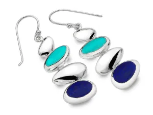 Silver Earrings - Gemstones Pebbles