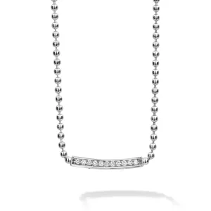 Small Station Diamond Beaded Necklace