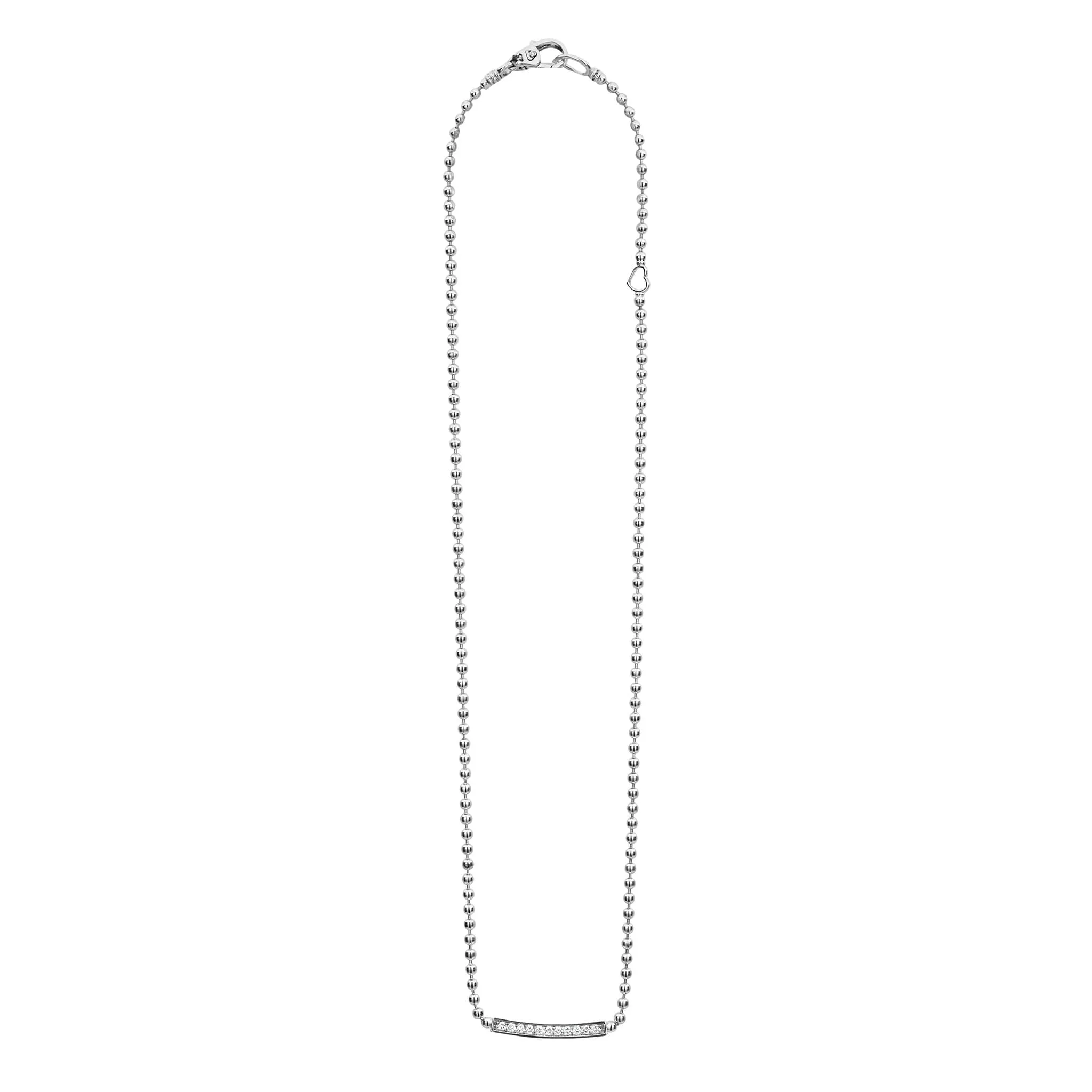 Small Station Diamond Beaded Necklace