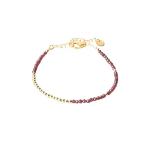 Sofia Dickie Delicate Beaded Gemstone Bracelet – Garnet