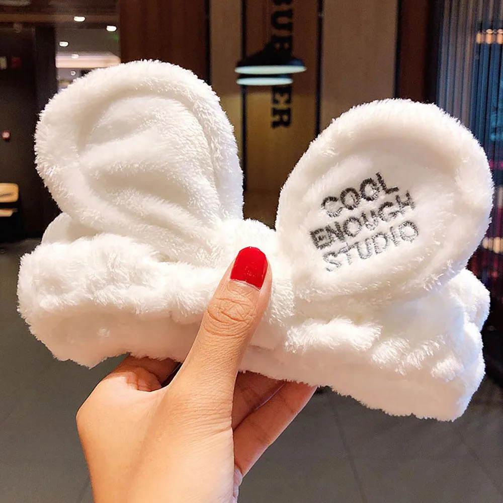 Soft and Fluffy Coral Fleece Bow Headbands