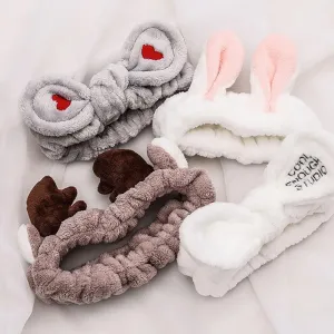 Soft and Fluffy Coral Fleece Bow Headbands